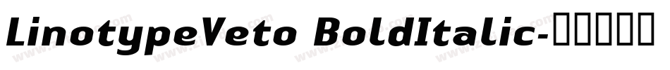 LinotypeVeto BoldItalic字体转换